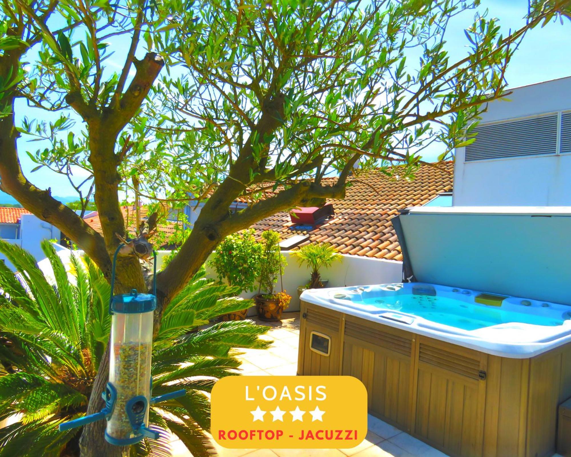 L'oasis - Loft Standing - Terrasse Rooftop - Jacuzzi - Parking Apartamento *